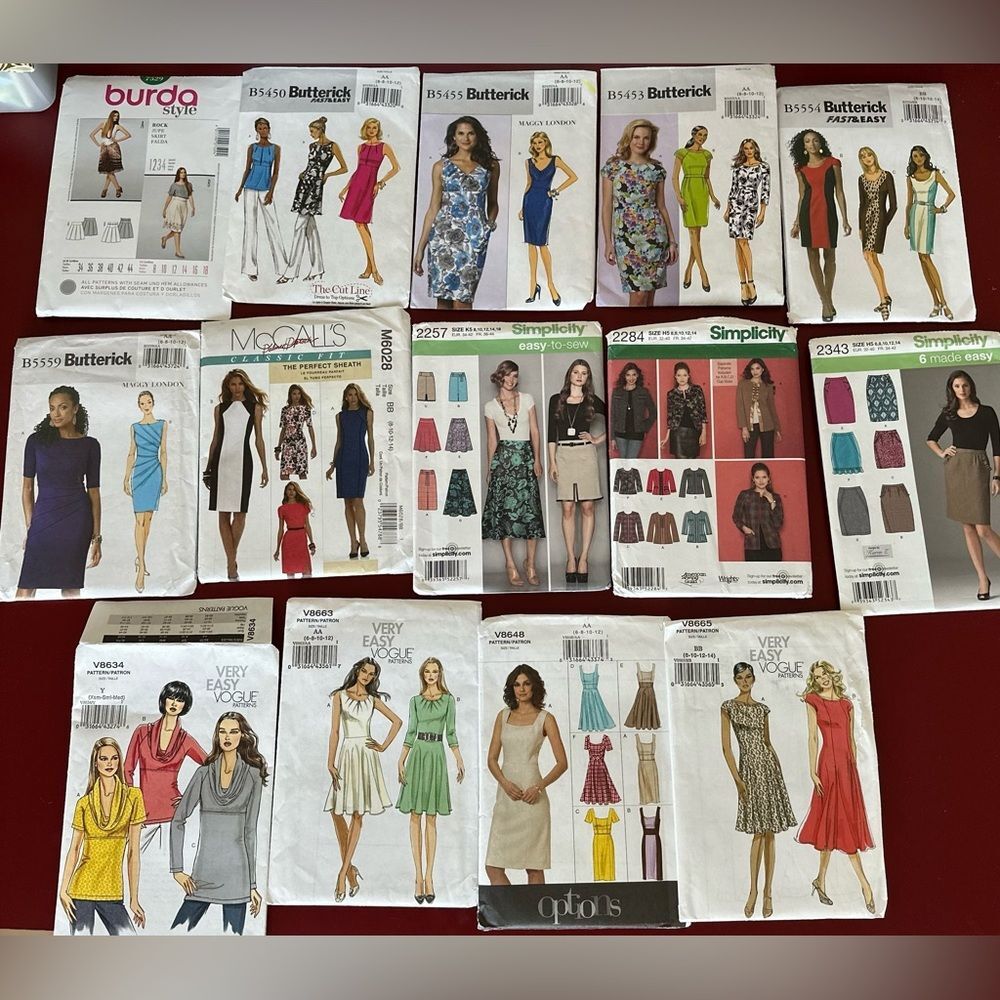 Vogue, Butterick, McCalls, & Simplicity 2010 Pattern lot